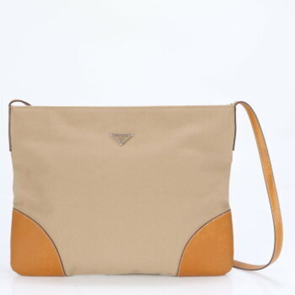 Prada triangular logo plate bag messenger business tote